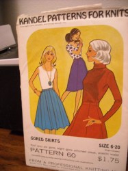 60 KANDEL KNIT 1974 GORED PLEAT SKIRTS PATTERN 6-20